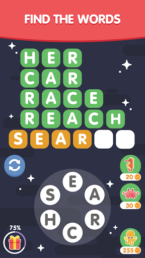 Word Search Sea: Unscramble words  screenshots 1