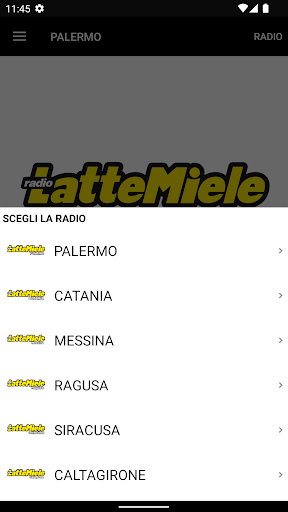 Android application RADIO LATTEMIELE SICILIA screenshort