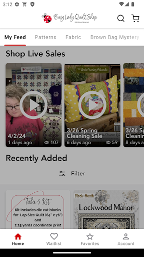 Android application Busy Lady Quilt Shop screenshort