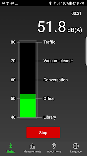 Noise Exposure Screenshot