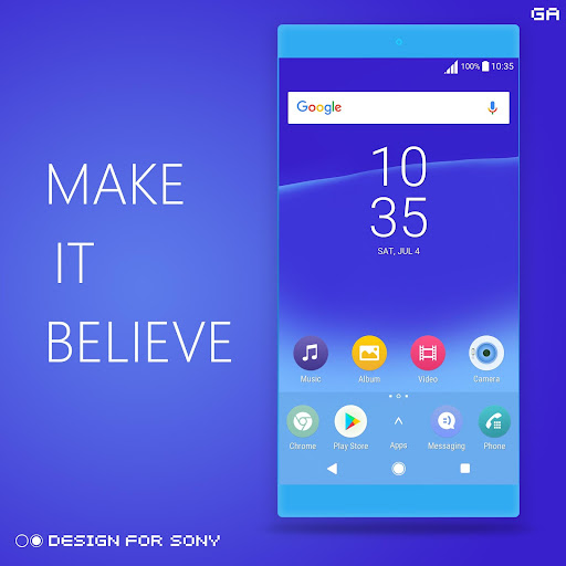 XPERIA ON | O Blue Theme Screen 3