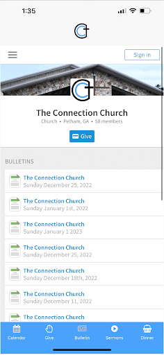 Connection Church - Pelham GA Screen 3