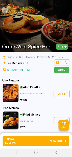 OrderWale:Online Food Delivery Screen 2