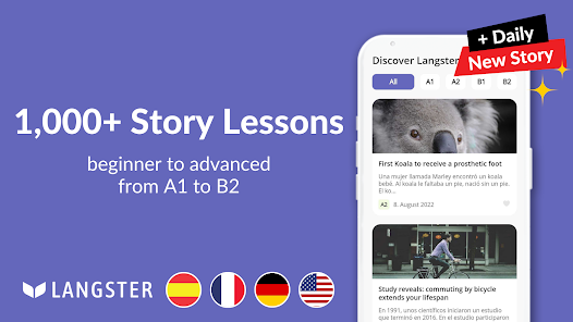 Learn Languages with Langster Mod APK 2.4.1 (Unlocked)(Pro) Gallery 1