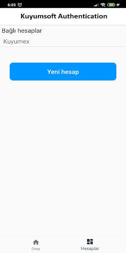 Android application Kuyumsoft Authentication screenshort