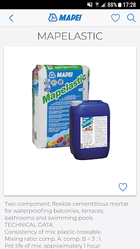 Mapei APP Screen 3