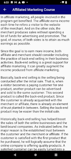Affiliated Marketing Course Screen 3