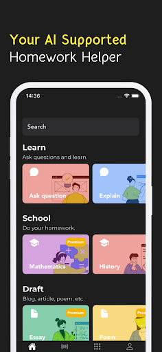 Android application A-Plus: AI Homework Helper screenshort