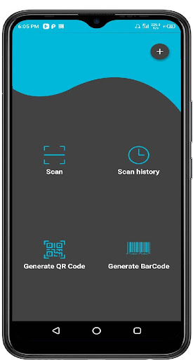 Android application QRMora: scan,generate and read screenshort