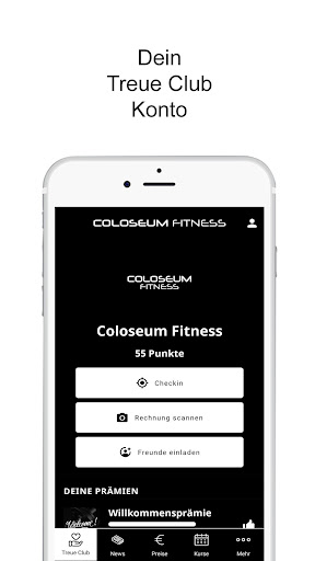Android application Coloseum Fitness screenshort