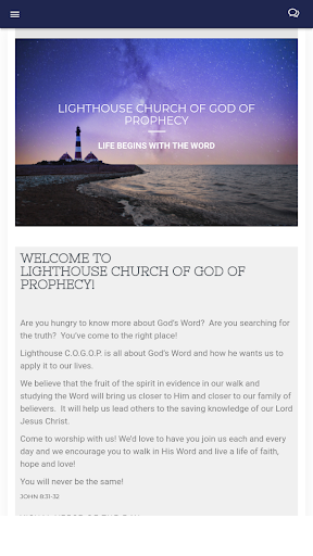 Android application Lighthouse Church of God screenshort