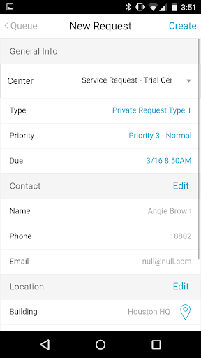 iOffice Service Request Screen 3