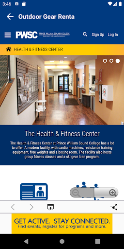 Android application PWSC Health & Fitness Center screenshort