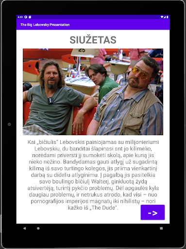 The Big Lebowsky Pristatymas Screen 3