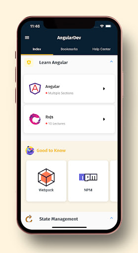 Screenshot of Learn Angular Offline - NgPad