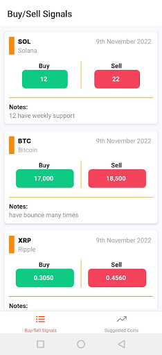 Crypto Signals (Spot Trading) Screen 3
