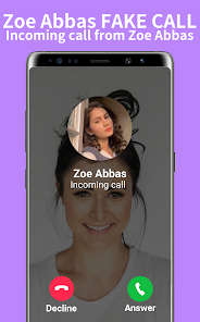 Screenshot 1 Zoe Abbas Fake Call android