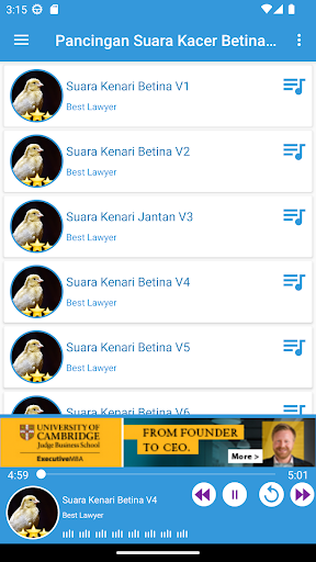 Pancingan Suara Kenari Betina Screen 2