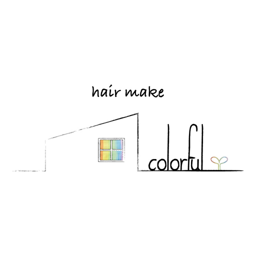hair make colorful logo