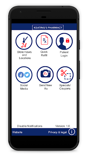 Android application Keatings Pharmacy screenshort