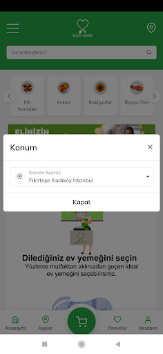 Android application Bizde Yemek screenshort