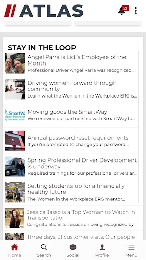 Android application Atlas - U.S. Xpress screenshort