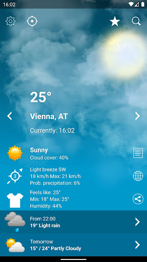 Android application Weather XL Austria PRO screenshort