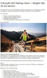 Climbing Stairs Exercises Tips