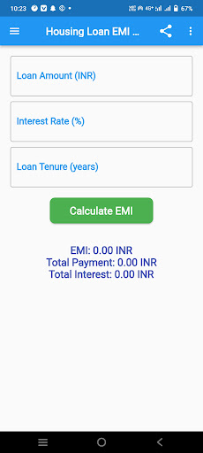 Housing Loan Emi Calculator Screen 2