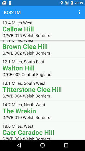 Android application SOTA Finder screenshort