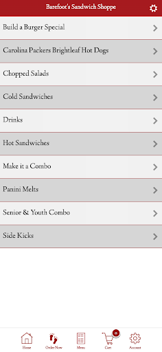 Barefoots Sandwich Shoppe Screen 2