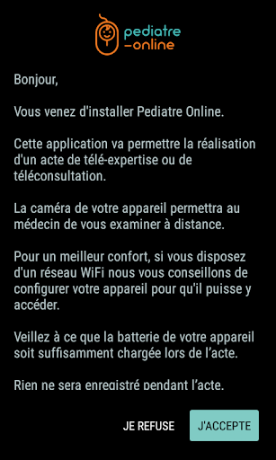 Android application Pediatre Online screenshort