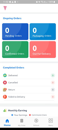 Android application V Mall Seller screenshort
