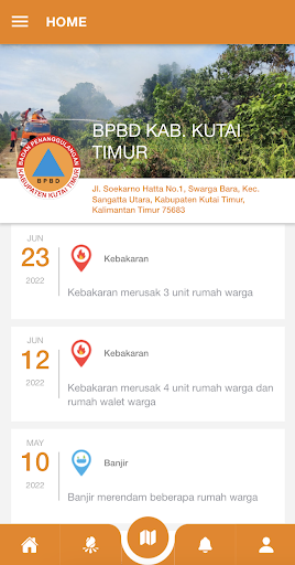 Android application BPBD KUTAI TIMUR screenshort