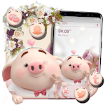 Cover Image of Download Cute Piggy Launcher Theme  APK