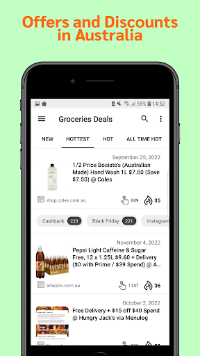 Android application Woolworths, Coles, ShopFully screenshort