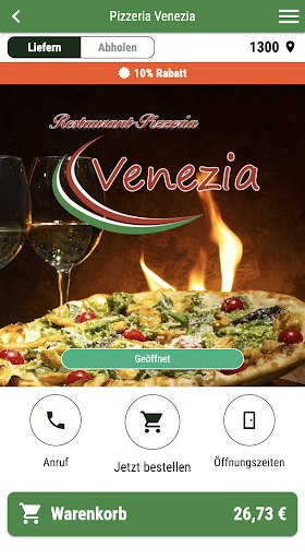 Android application Pizzeria Venezia screenshort