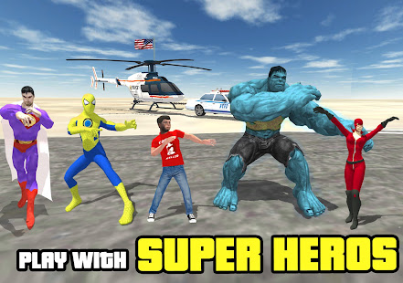 Double Impossible Superhero Mega Ramp: Car Stunts Varies with device screenshots 13