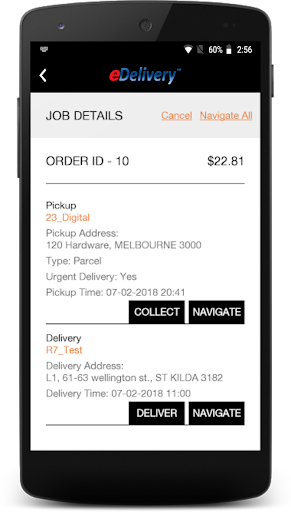 eDelivery Driver Screen 3