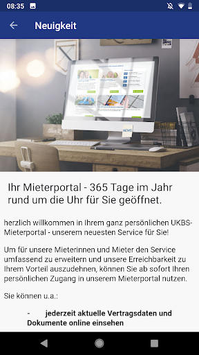 UKBS-Mieterportal Screen 2