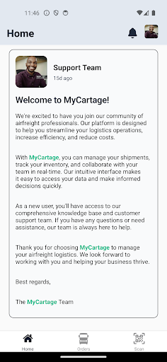 Android application MyCartage TMS screenshort