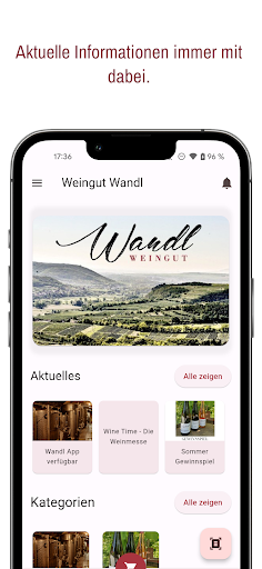 Android application Weingut Wandl screenshort