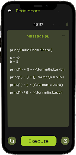 Code Share Screen 2