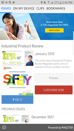 Android application Industrial Product Review screenshort