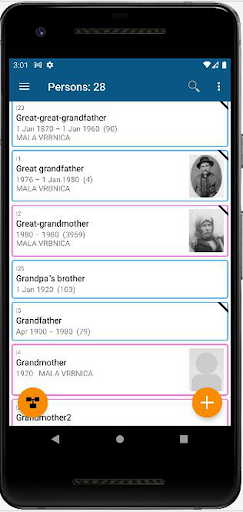 MyFamilyMe Gedcom Screen 2