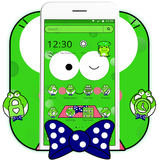 かわいい漫画の緑のカエルのテーマ Google Play のアプリ