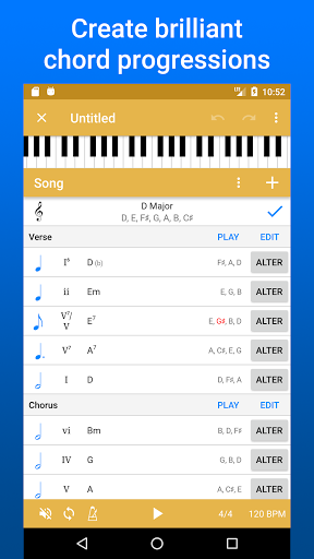 Android application Suggester : chords and scales screenshort