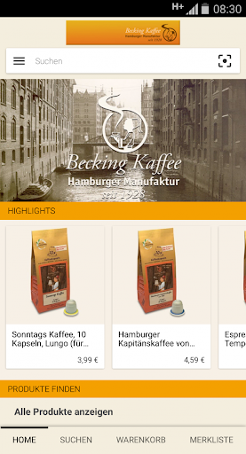 Becking-Kaffeeshop Screenshot 1 - AppWisp.com