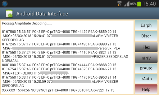Data Interface Screen 2