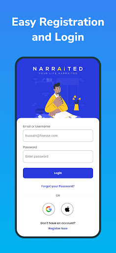 Android application NARRAiTED screenshort